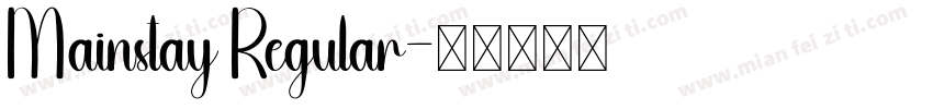 Mainstay Regular字体转换